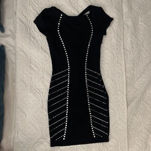 Small Black Bebe Fitted Dress